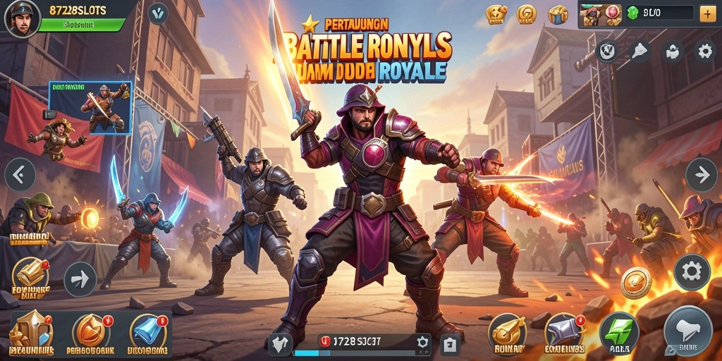 Menampilkan aksi ketegangan dalam gameplay Battle Royale.
