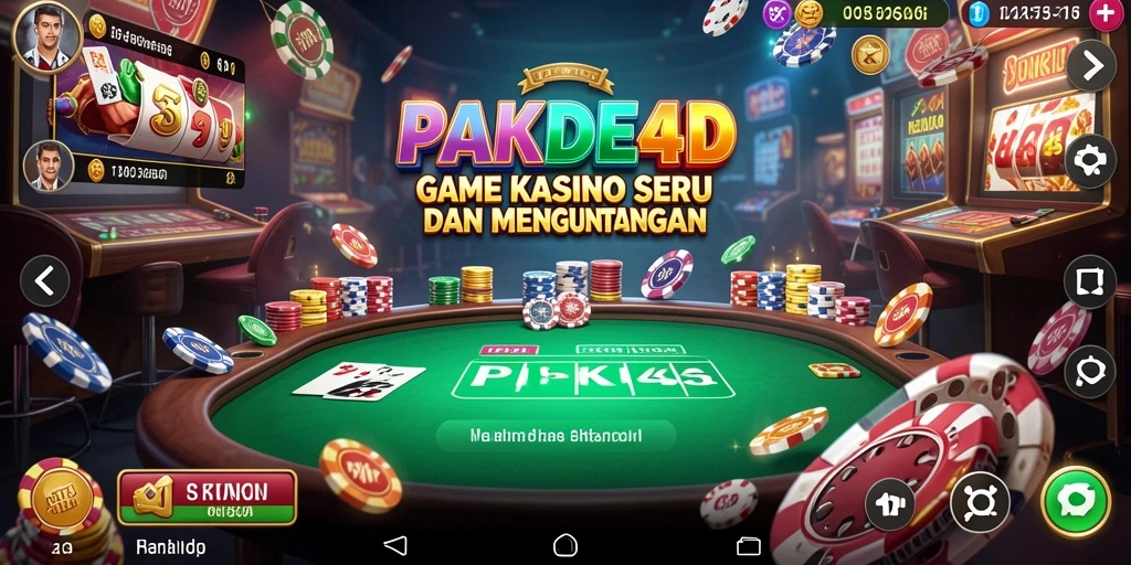Screenshot utama PAKDE4D menampilkan gameplay Kasino yang mendebarkan.